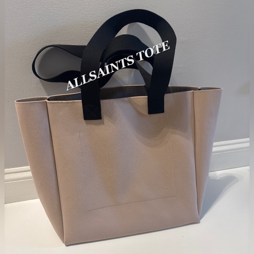 ALLSAINTS IZZY LARGE LOGO KNITTED TOTE BAG - Picture 5 of 16